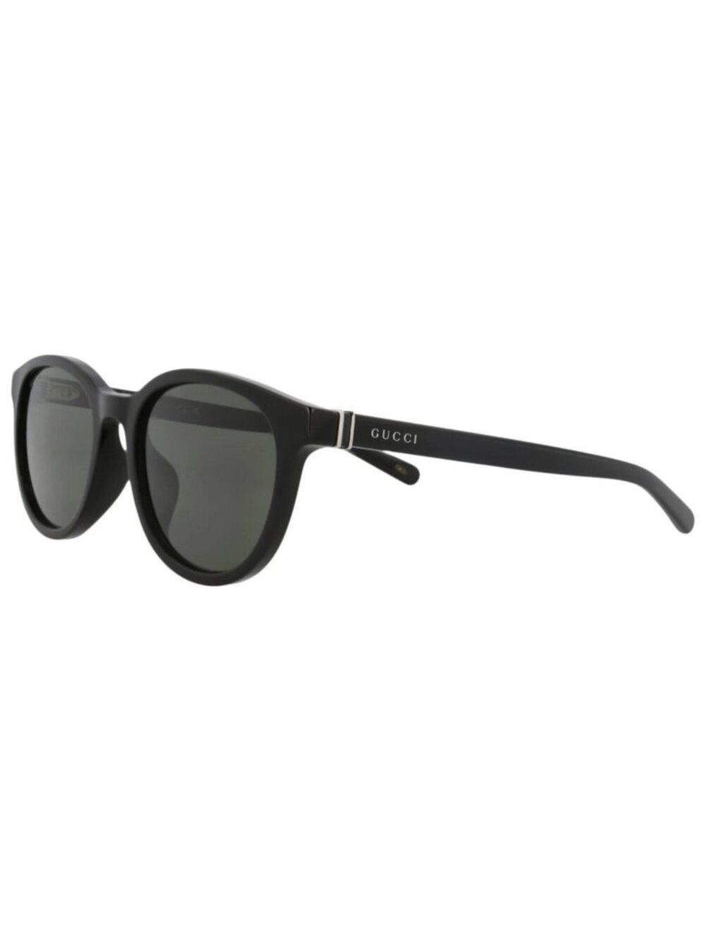 New Gucci Women's Sunglasses Round Oval Recycled Acetate Frame Mens Black Black